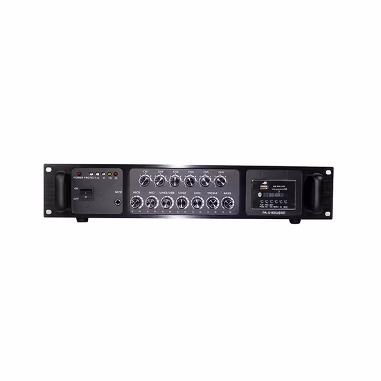 Public Address Amplifier Bluetooth 6 Zones PA System Power Amplifier with Individual Volume Control