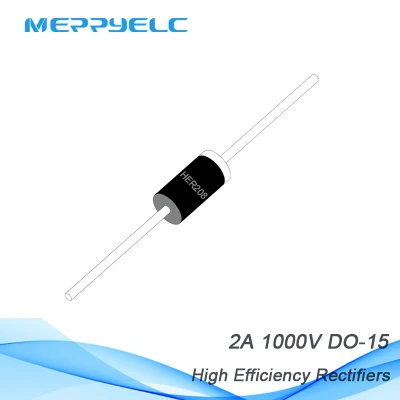 HER208 DO-15 2,0 A hocheffiziente Silizium-Gleichrichterdiode