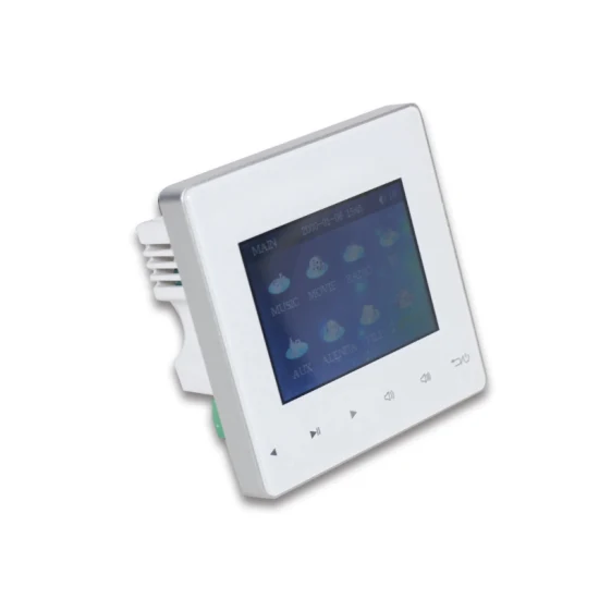 4-Zoll-Smart-Touchscreen-Home-Soundsystem-HiFi-Wandverstärker 4 * 25 W, ausgestattet mit Bluetooth, USB/TF, UKW-Radio und Aux